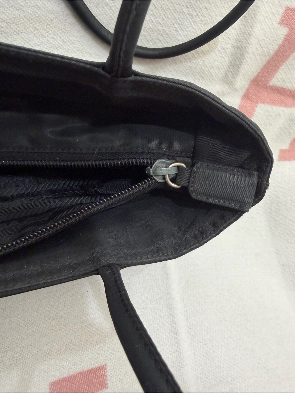 Prada Black Nylon Double-Handle Shoulder Bag - Picture 11 of 16